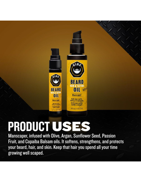 Aceite para Barba GIBS 118 ml - Hidrata y Suaviza Piel y Barba
