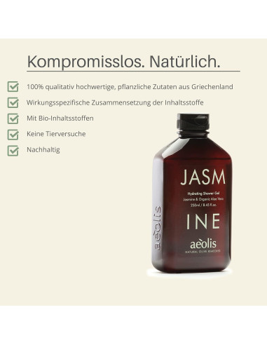 Gel de Ducha AEOLIS Jazmín y Aloe Vera 270 ml - Cuidado Natural