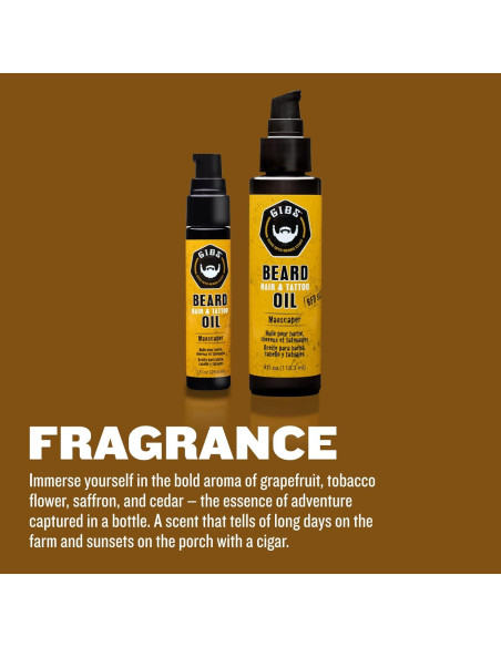 Aceite para Barba GIBS 118 ml - Hidrata y Suaviza Piel y Barba