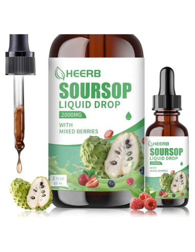 Gotas Líquidas de Soursop HEERB 60 ml - Multivitamínicas Orgánicas
