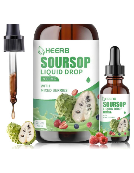 Gotas Líquidas de Soursop HEERB 60 ml - Multivitamínicas Orgánicas