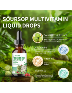 Gotas Líquidas de Soursop HEERB 60 ml - Multivitamínicas Orgánicas 2