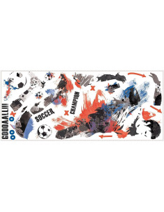 Calcomanías de Pared RoomMates RMK2490GM Fútbol Masculino 22 Piezas 2