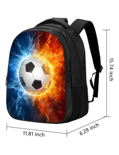 Mochila Escolar de Fútbol KAFFUL 40x30x16 cm Resistente Agua 2