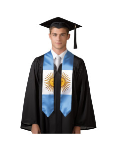 Estola de Graduación Unisex 182.88 cm Bandera Argentina 2
