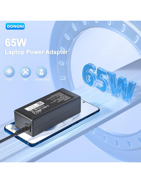 Cargador de 65W DONGNI para HP Pavilion x360 y Zbook