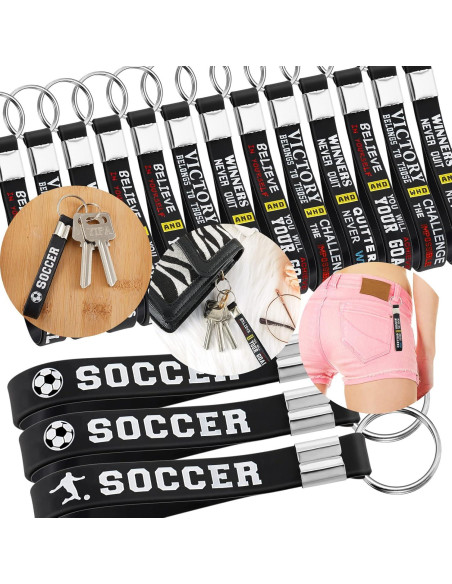 Llavero de Fútbol MTLEE 12 Pcs con Citas Motivacionales