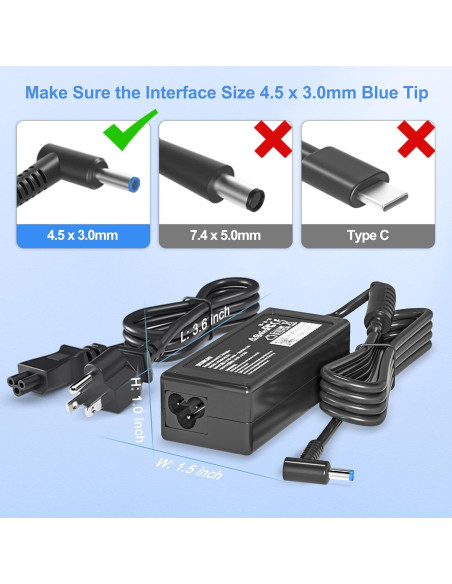 Cargador de 65W DONGNI para HP Pavilion x360 y Zbook