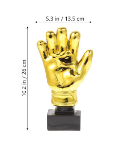 Trofeo Didiseaon de Portero en Forma de Guante Dorado 26.5 cm 2
