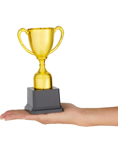 Pack de 3 Trofeos Plásticos Dorados 17.7 cm para Niños - Premios