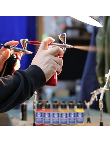 Juego de Pintura Acrílica Micro-Mark 20 ml para Aerógrafo - 16 Colores