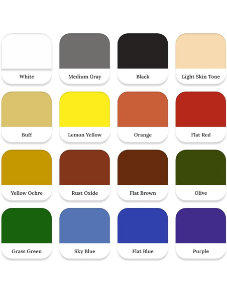 Juego de Pintura Acrílica Micro-Mark 20 ml para Aerógrafo - 16 Colores Juego de Pintura Acrílica Micro-Mark 20 ml para Aerógrafo - 16 Colores
