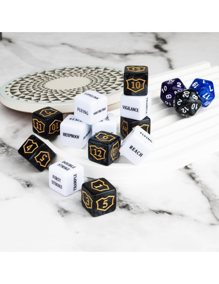 Set de 63 Contadores de Dados MTG con Bolsa de Terciopelo