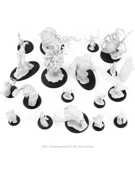 100PCS Bases Miniatura Negras FIGURESLAB 7 Tamaños para Juegos