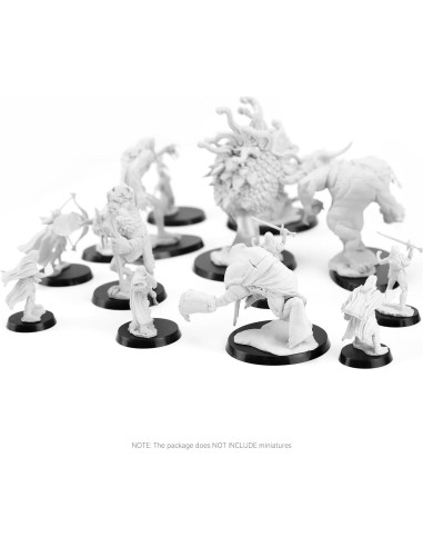 100PCS Bases Miniatura Negras FIGURESLAB 7 Tamaños para Juegos