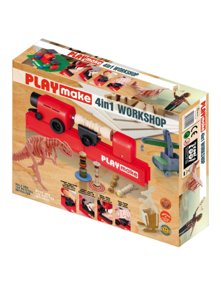 Taller de Madera Seguro PLAYmake 4 en 1 para Niños