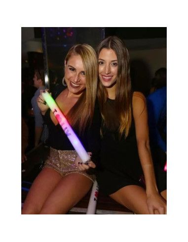 Palos de Espuma Iluminados Super Z Outlet LED 3 Modos 12 Unidades