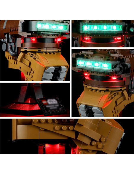 Kit de Luz LED YEABRICKS para Lego 75351 Casco Leia Boushh