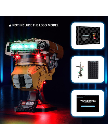 Kit de Luz LED YEABRICKS para Lego 75351 Casco Leia Boushh