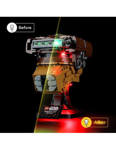 Kit de Luz LED YEABRICKS para Lego 75351 Casco Leia Boushh