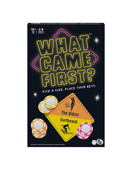 Juego de mesa ¿Qué vino primero? Big Potato - Trivia de fiesta