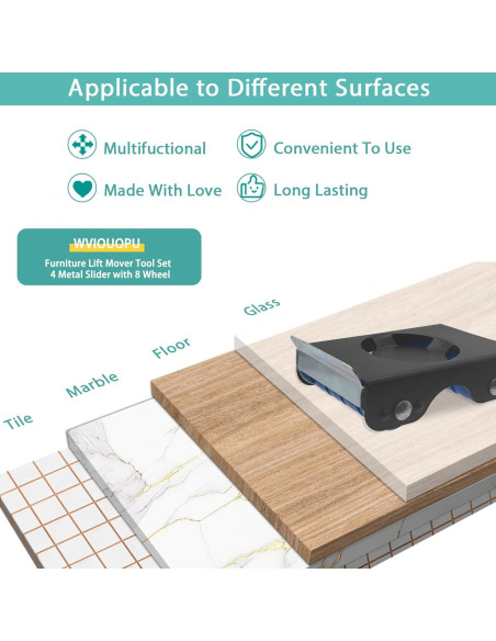 Deslizadores de Muebles WVIOUOPU con 8 Ruedas 340 kg