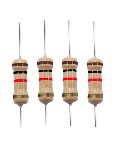 Resistor de Película de Carbono 1K Ohm 1/2W 5% Tolerancia - 10 Piezas