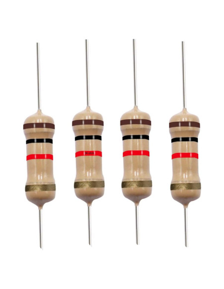 Resistor de Película de Carbono 1K Ohm 1/2W 5% Tolerancia - 10 Piezas