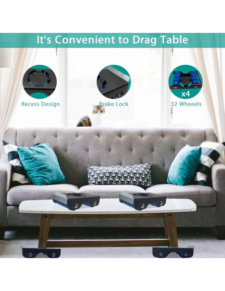 Deslizadores de Muebles WVIOUOPU con 8 Ruedas 340 kg