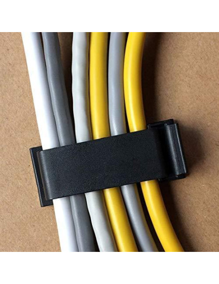 Clips de Gestión de Cables SOULWIT 50 Pcs Negro