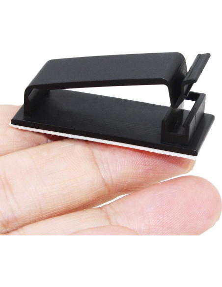 Clips de Gestión de Cables SOULWIT 50 Pcs Negro