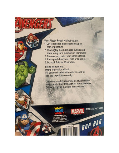 Bop Bag Avengers 91 cm Vinilo para Boxeo Unisex Adulto