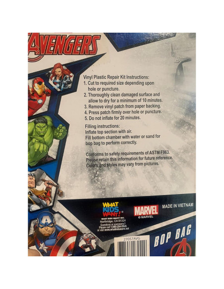 Bop Bag Avengers 91 cm Vinilo para Boxeo Unisex Adulto