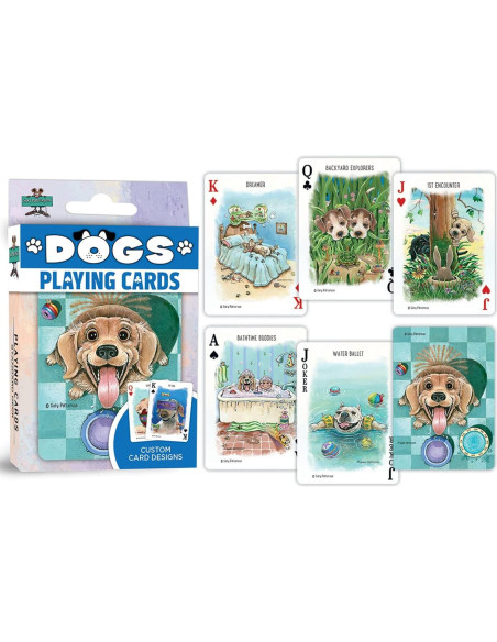 Baraja de Cartas de Perros MasterPieces - 54 Cartas de Juego