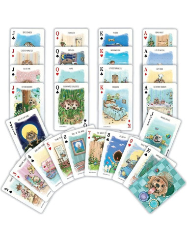 Baraja de Cartas de Perros MasterPieces - 54 Cartas de Juego