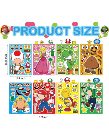 Stickers para Hacer Caras EHQEHQ - 40 Piezas PVC Multi