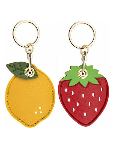 Paquete 2 Fundas Protectores Tomcrazy Fresa y Limón para Airtag