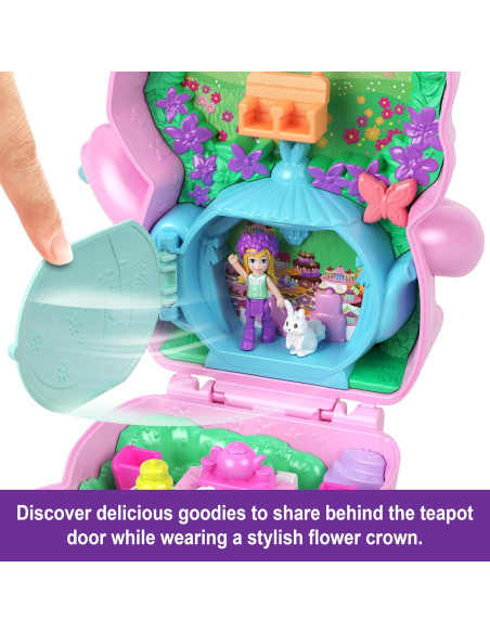 Muñecas Polly Pocket Compacto Fiesta de Té Conejito con Accesorios