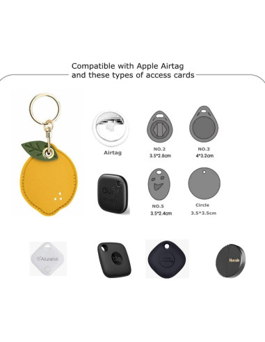 Paquete 2 Fundas Protectores Tomcrazy Fresa y Limón para Airtag