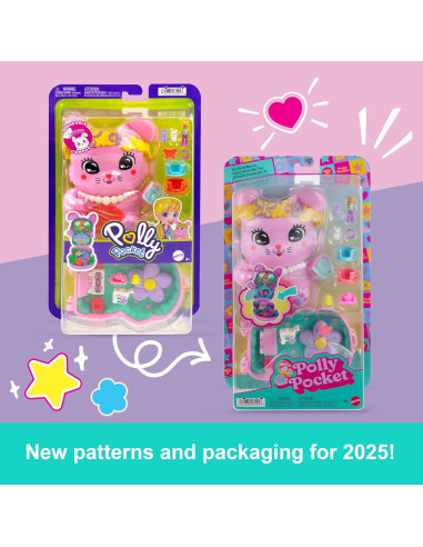 Muñecas Polly Pocket Compacto Fiesta de Té Conejito con Accesorios