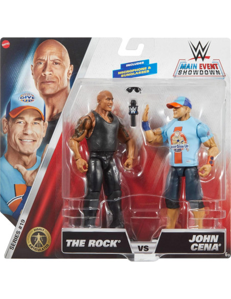 Figuras de Acción WWE Mattel 2-Pack The Rock vs John Cena