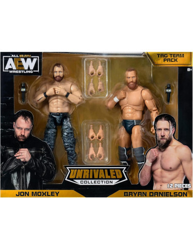 Figuras de Acción AEW Unrivaled Jon Moxley y Bryan Danielson 15 cm