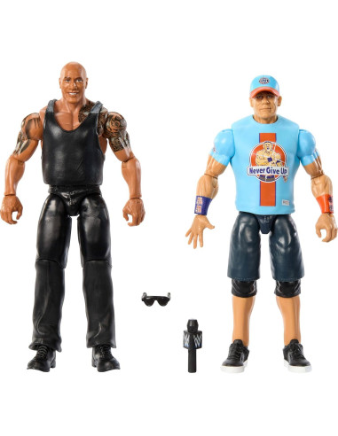 Figuras de Acción WWE Mattel 2-Pack The Rock vs John Cena