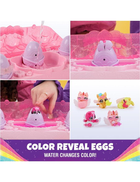 Hatchimals Alive Cartón de Huevo Splash Arcoíris con 5 Figuras