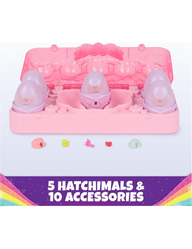 Hatchimals Alive Cartón de Huevo Splash Arcoíris con 5 Figuras