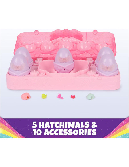 Hatchimals Alive Cartón de Huevo Splash Arcoíris con 5 Figuras