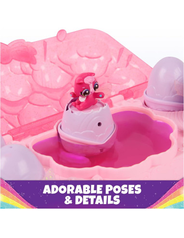 Hatchimals Alive Cartón de Huevo Splash Arcoíris con 5 Figuras