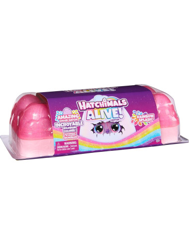 Hatchimals Alive Cartón de Huevo Splash Arcoíris con 5 Figuras