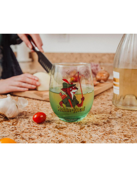Vaso de vino sin tallo Disney Robin Hood 591 ml verde