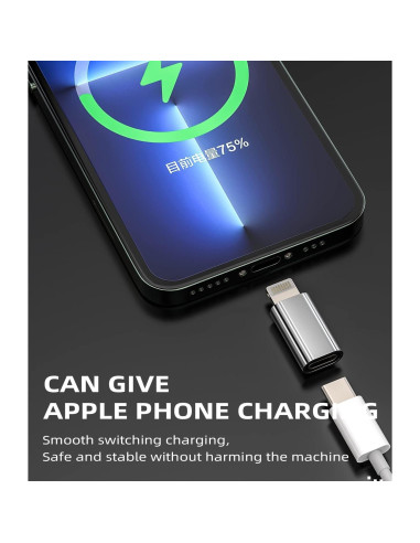 Adaptador USB C a Lightning HOYULLI 3 paquetes MFi